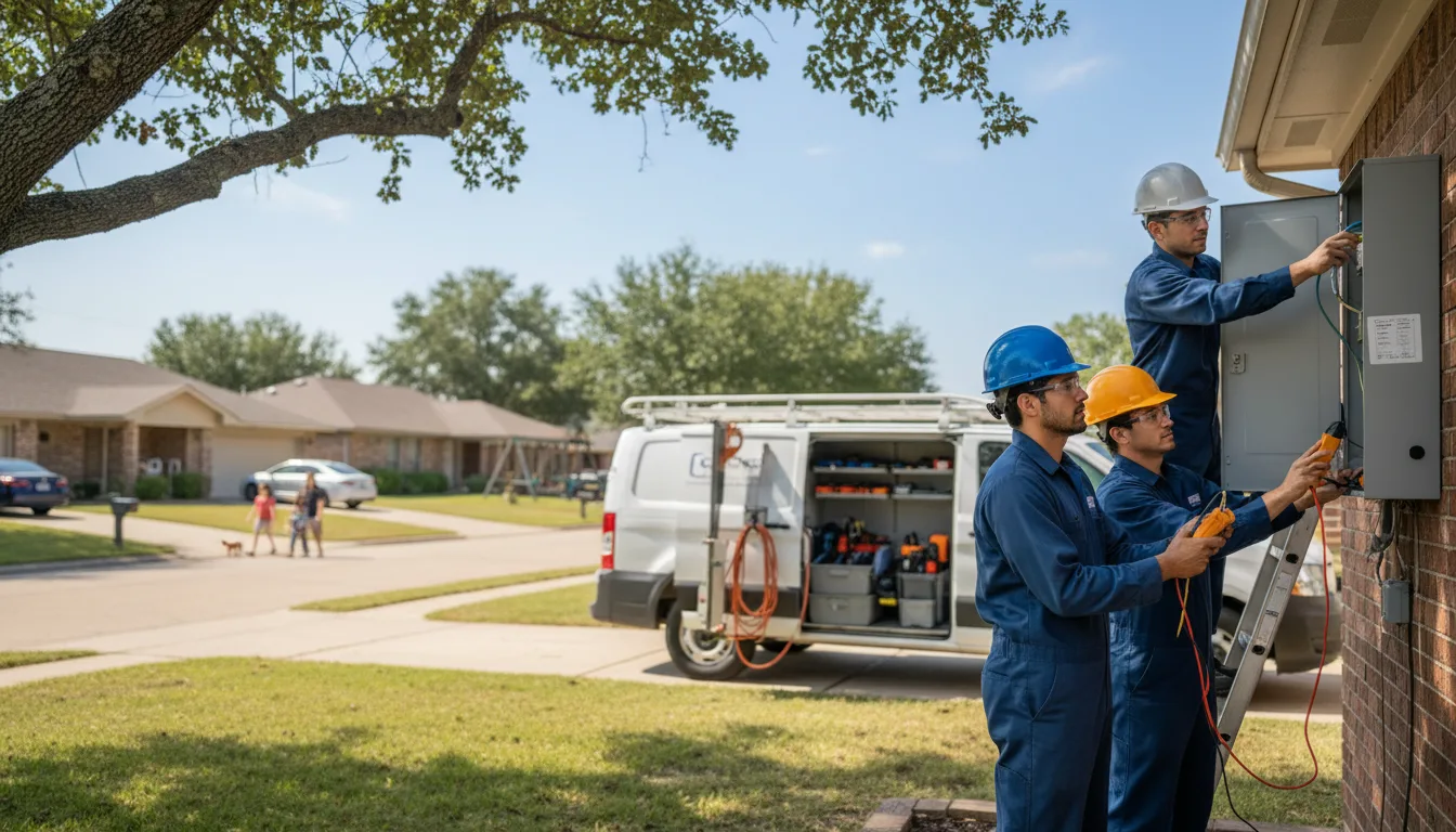 Certified electrician providing emergency electrical services in Kopperl, TX